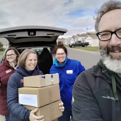 CERTs staff at manufactured home park event in Hermantown