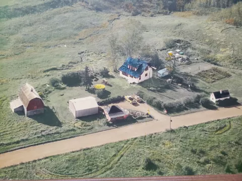 Allen family farm aerial view