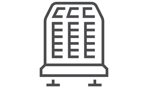 illustration of an outdoor compressor unit for an air source heat pump