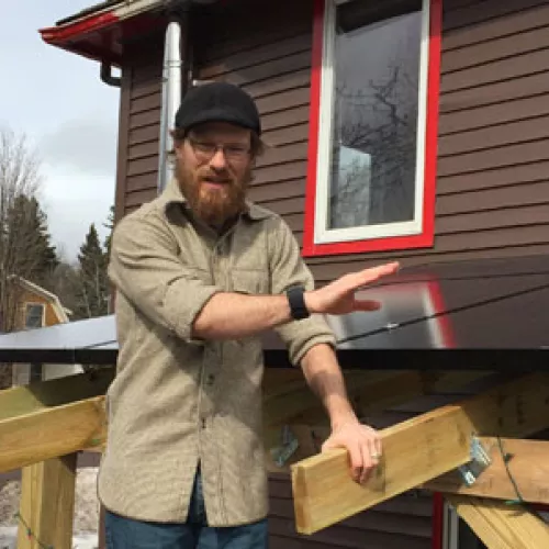 Grand Marais Mayor Jay Arrowsmith DeCoux talks about his new solar installation