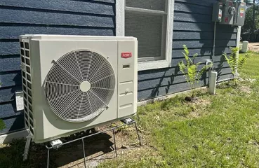 Condenser outside new construction home