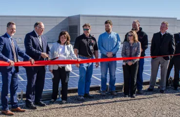 Solar ribbon cutting at the MN Capitol