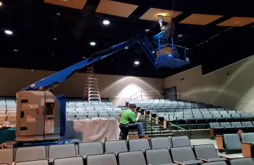 Installing LED at Paynesville Theater